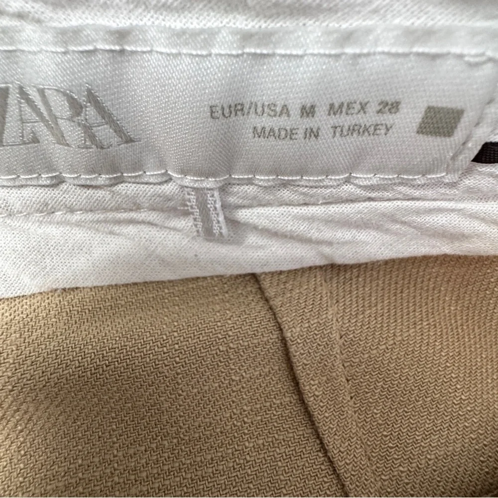 2 Pc Zara High waist wide leg linen pants Sz M Outfit Cotton On Linen Shirt